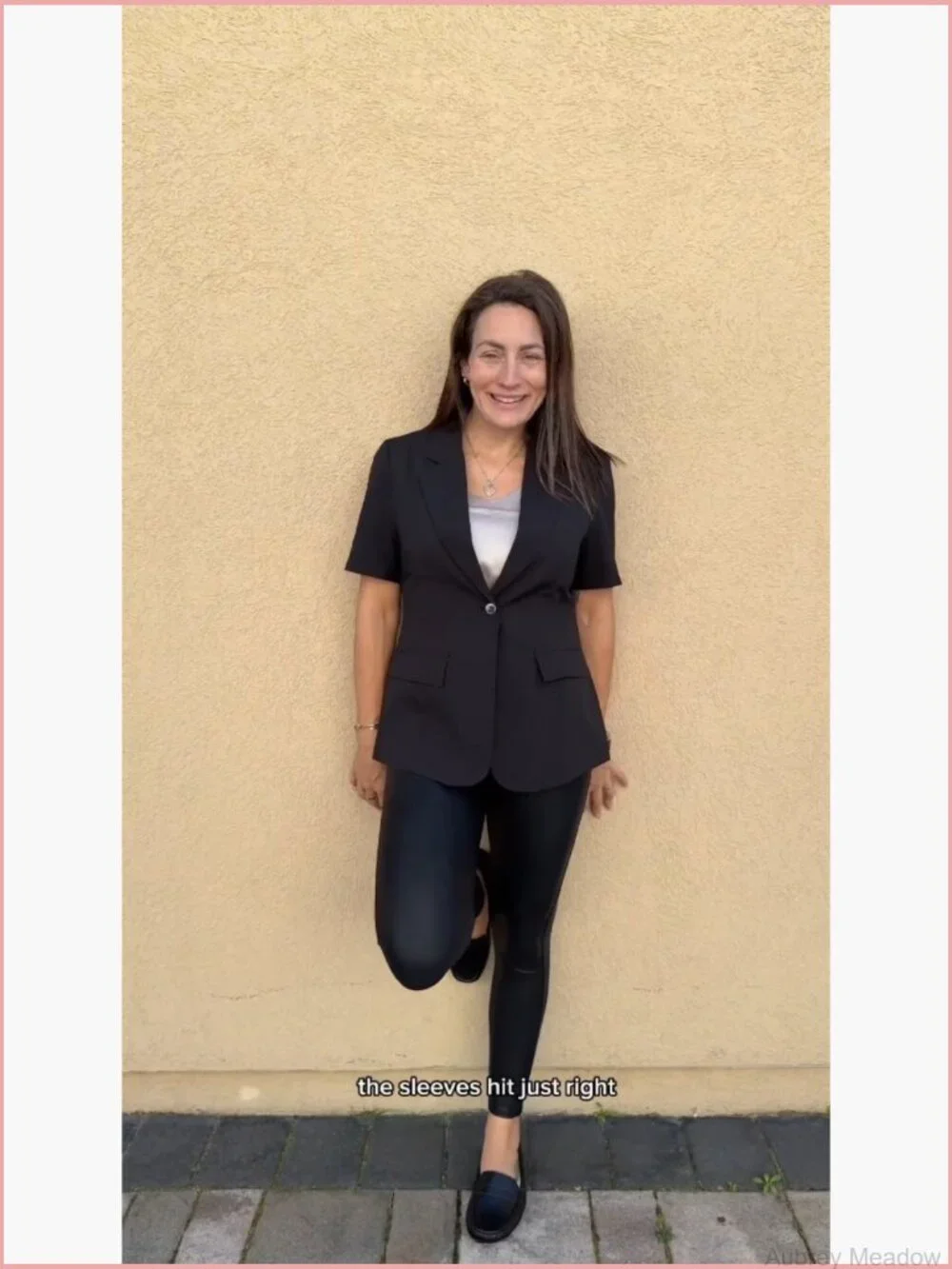 Short Sleeve Blazer Jacket - Lightweight Casual Work with Pockets